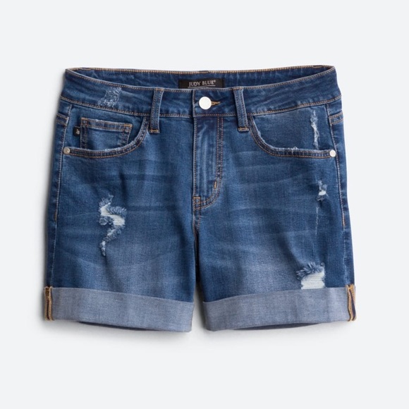 Judy Blue Pants - JUDY BLUE Lillian Tacked Cuffed Short